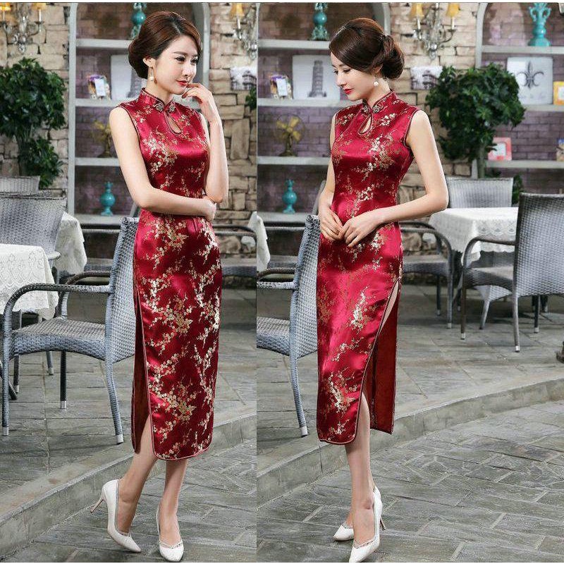 Đầm Sườn Xám Không Tay plus size S-3XL