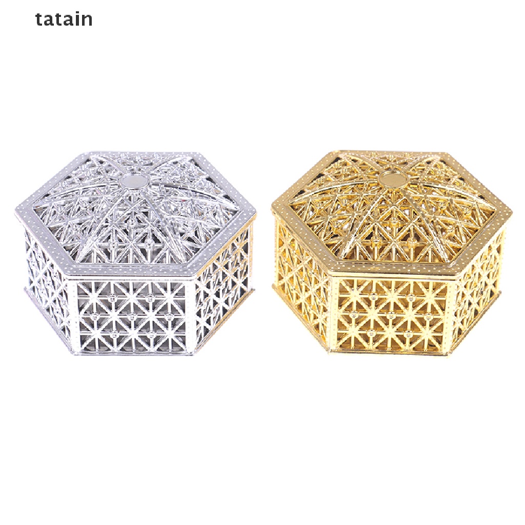 Hộp kẹo hình lục giác bằng nhựa sáng tạo hộp quà cưới sô cô la cổ điển