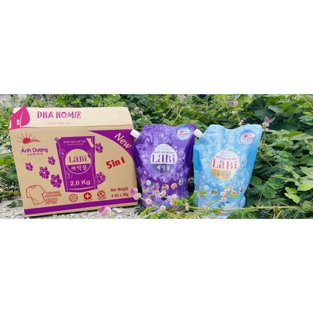 Nước Giặt Túi Labi Ánh Dương 2kg Loại Sạch Vết Bẩn Tốt Hơn 2 Lần, Lưu Hương Thơm Ngát