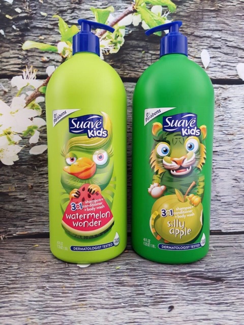 ( HN )Sữa tắm gội xả 3 in 1 Suave kids 532 ml