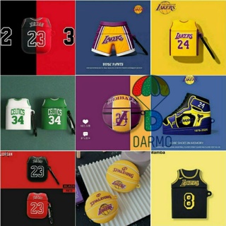 (Order 10 ngày) Case bảo vệ Airpods Pro/1/2 quần bóng rổ NBA lakers/ áo jordan 23/ bóng spalding/ giày Kobe tím