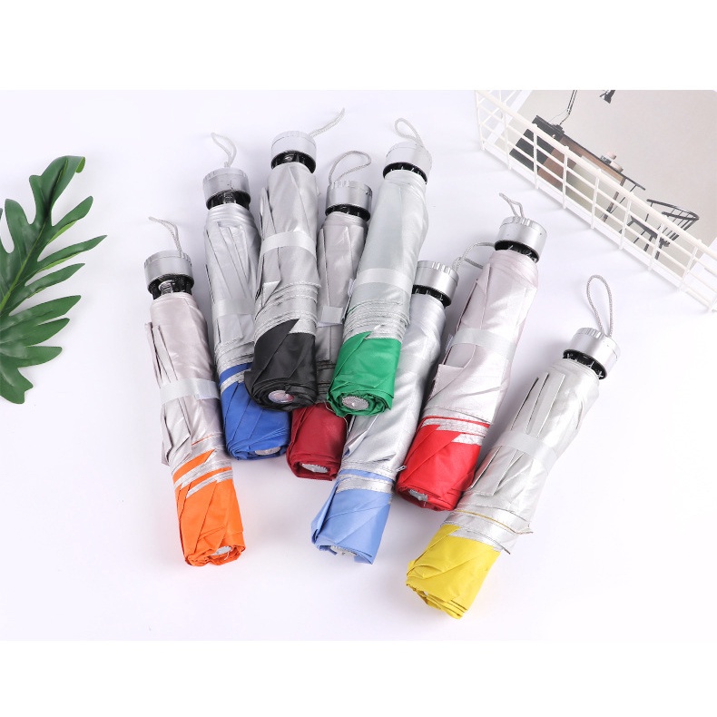 [TẶNG QUÀ] Ô bạc che mưa gấp gọn bỏ túi, dù che nắng cầm tay siêu nhẹ nhỏ gọn- JANNA