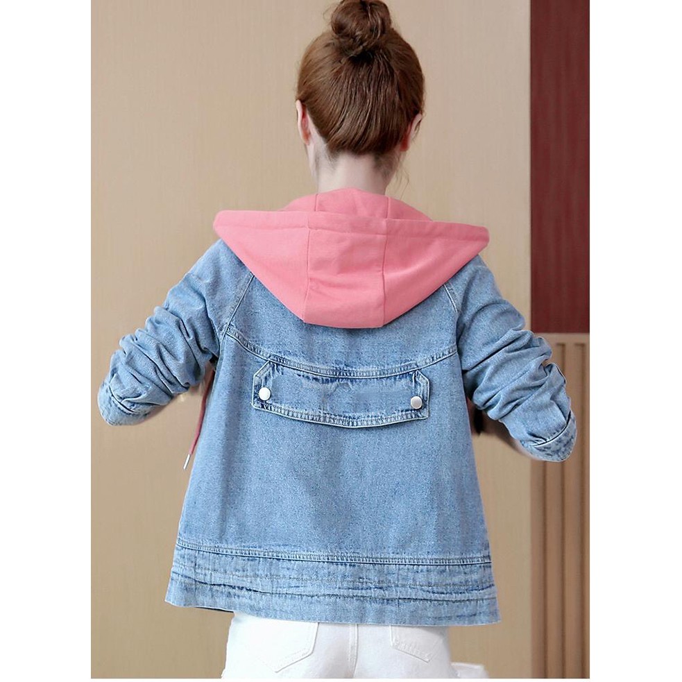 Áo Khoác Jean Nữ Nón Trùm Thời trang