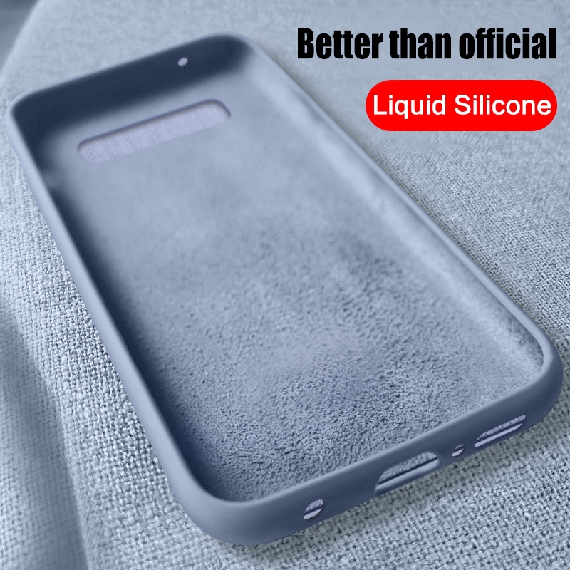 Ốp điện thoại silicon dẻo chống bụi cho Samsung Galaxy S10 Plus S10E S9 S8 Plus M10 Luxury Anti-Dirt Summer Soft Liquid Silicone Phone Case