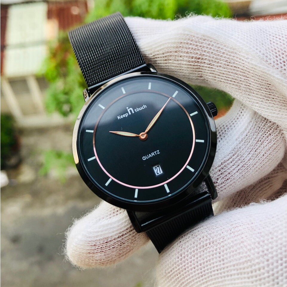 ĐỒNG HỒ NAM DÂY LƯỚI CAO CẤP THƯƠNG HIỆU KEEPNTOUCH (TẶNG KÈM HỘP , PIN DỰ PHÒNG VÀ PHỤ KIỆN THÂU DÂY) | BigBuy360 - bigbuy360.vn
