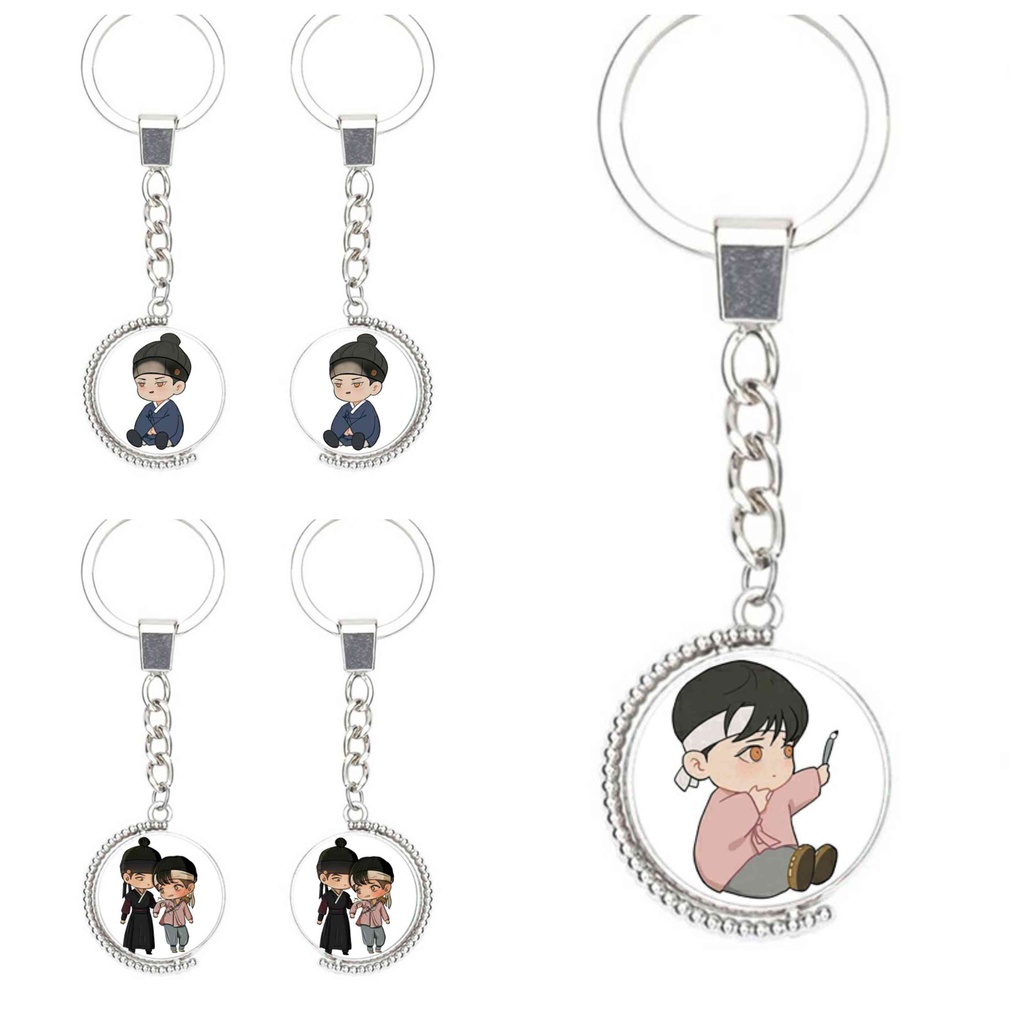 (Viền tròn) Móc khóa nhân vật Dạ ký boylove anime chibi xinh xắn tiện lợi