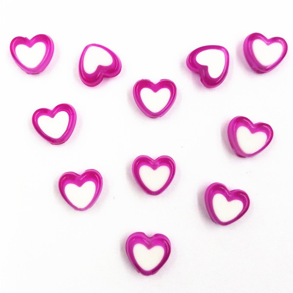 Set 150 hạt nhựa hình trái tim làm trang sức thủ công | BigBuy360 - bigbuy360.vn