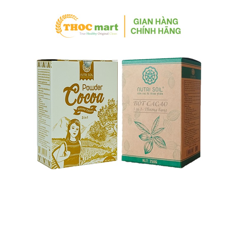 [ THOCmart.vn ] Bột cacao 3in1 (có đường và sữa) Nutri Soil đặc sản Đắk Lắk