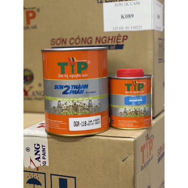 Sơn mạ kẽm Tip 2K 2 thành phần (bộ 1kg)