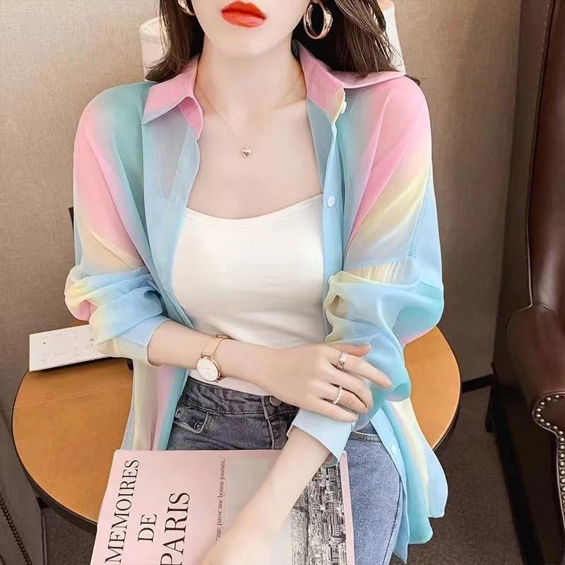 áo sơ mi Nữ Ready stock 2022 New Loose Thin Outer Tops Long Sleeve Sunscreen Shirts JL-CX-25