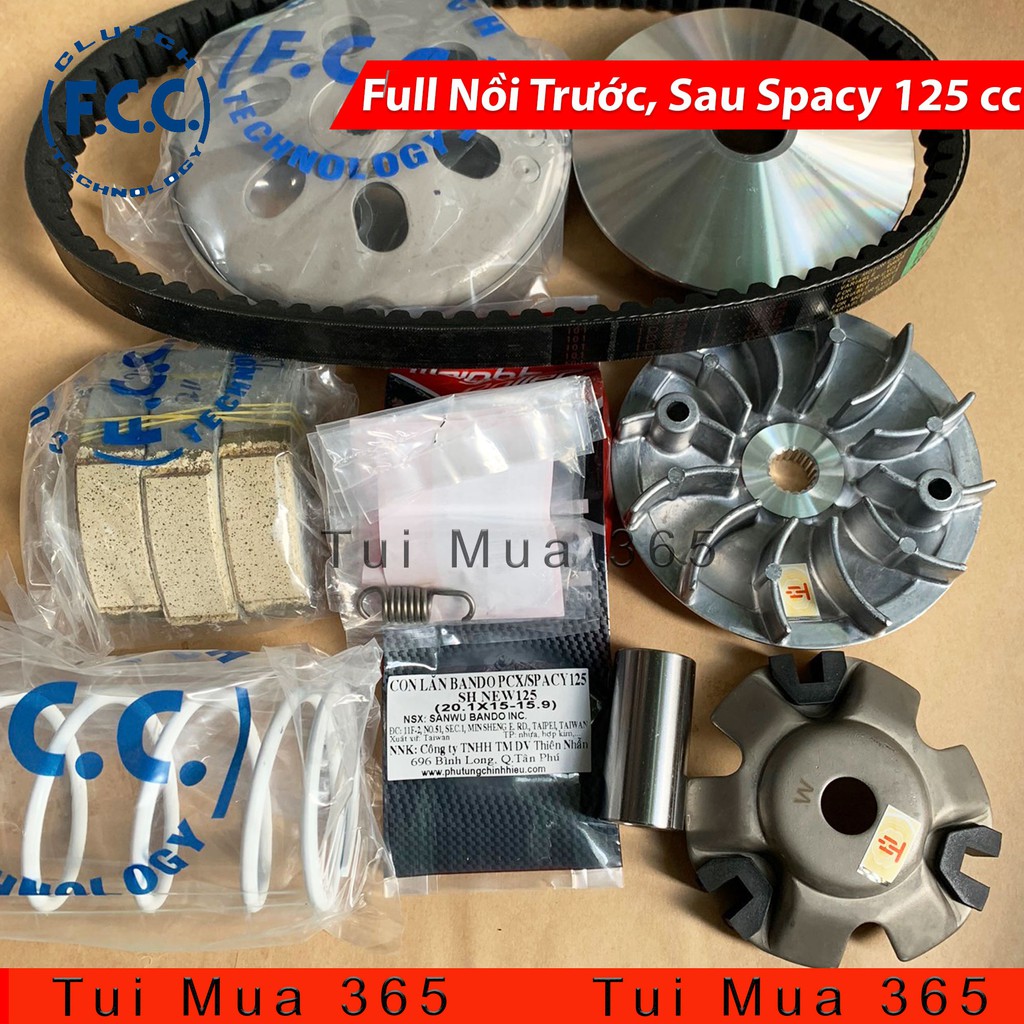 Full Bộ Nồi Trước, Nồi Sau, Dây, Bi Nồi xe Honda Spacy 125