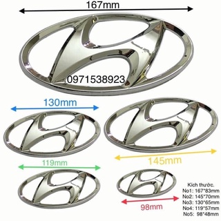 logo biểu tượng HYUNDAI dán thân xe HYUNDAI hàng cao cấp