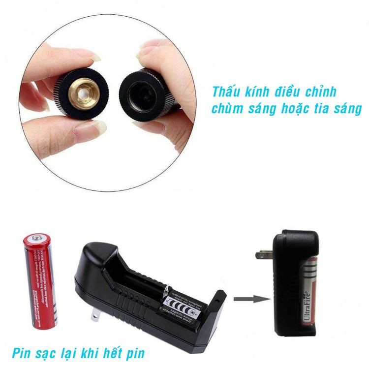 [FREESHIP] Đèn pin Laser YL-303, tia xanh lá, cực mạnh, siêu sáng