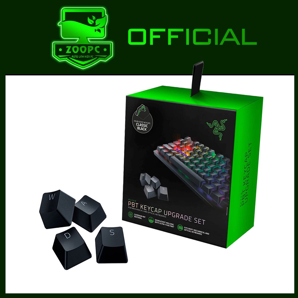 Bộ nút Keycap bàn phím cơ Razer PBT Keycap Upgrade Set Zoopc
