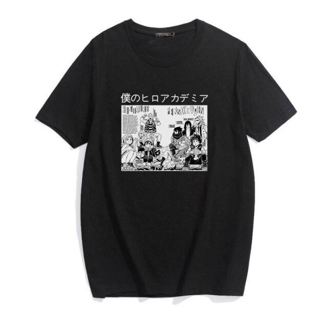 Áo My hero academia, Áo Anime hình in sắc nét, Chất liệu cotton co dãn 4 chiều thoáng mát