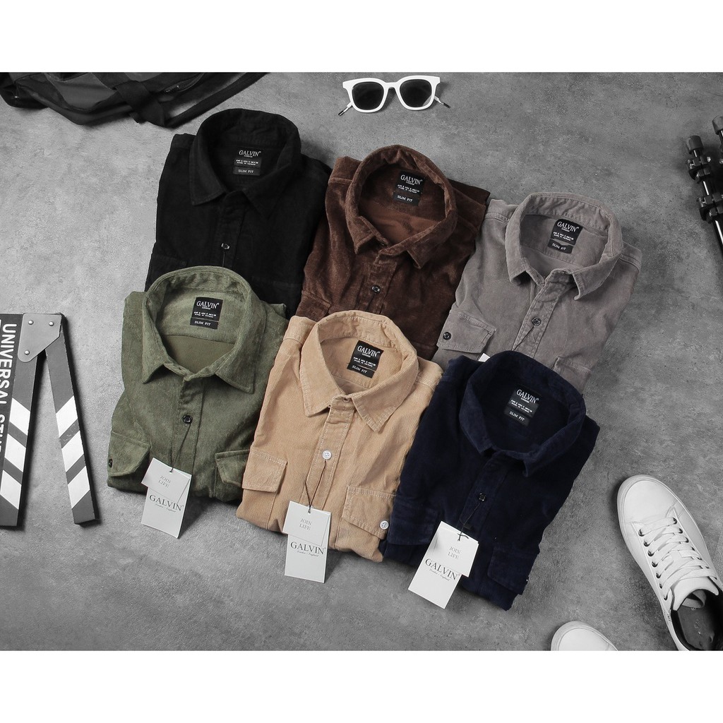 Sơ mi Galvin nhung trơn, áo công sở SMGV62 - Leo Vatino | BigBuy360 - bigbuy360.vn