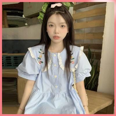 Váy babydoll đầm babydoll Đầm Dài Cổ Búp Bê Thêu Họa Tiết Thời Trang Mùa Hè Hàng Mới 2022