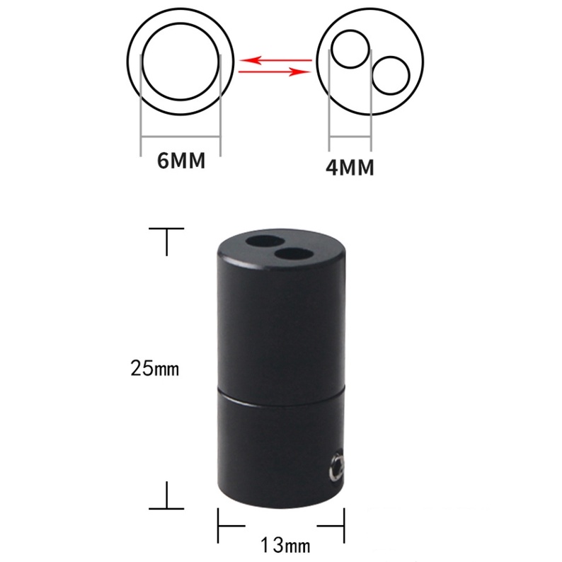 Vòng chia dây cáp tai nghe từ 1 sang 2 điểm bằng hợp kim nhôm DIY