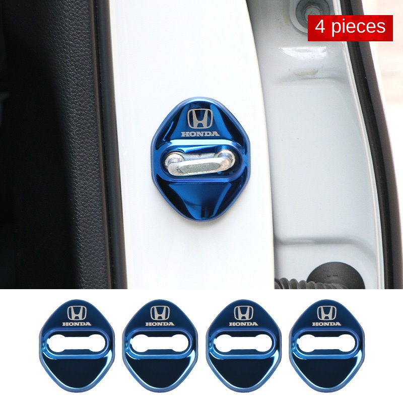 Set 4 Ốp Bảo Vệ Khóa Cửa Xe Hơi Honda City Jazz Civic Crv Xrv Camry Accord Bằng Inox