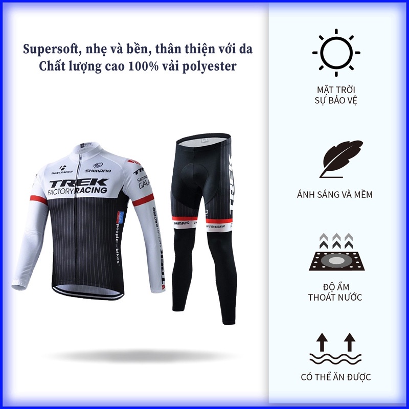 Set Đồ Thể Thao Đi Xe Đạp TREK Thấm Hút Nhanh