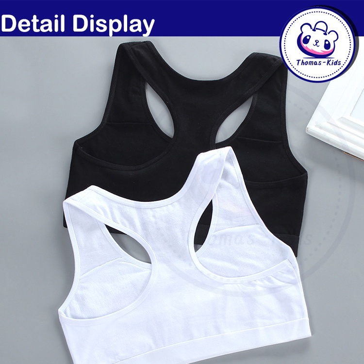 Áo lót bằng cotton không có đệm ngực dành cho nữ 8-12 tuổi