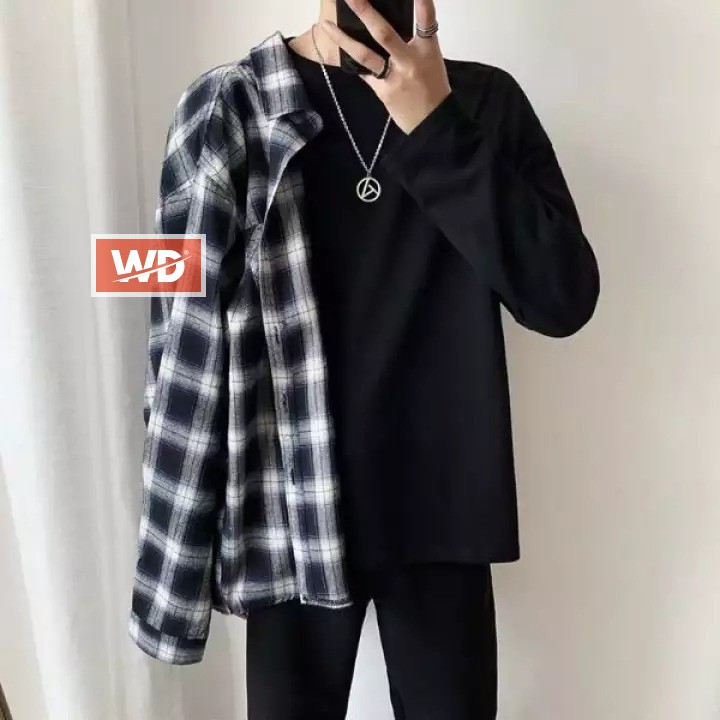 [FREESHIP TỪ 50K Áo thun dài tay trơn dáng unisex form rộng cho cả nam và nữ