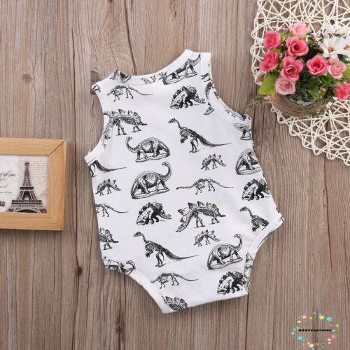 Jumpsuit Bodysuit Romper Liền Mảnh Khủng Long Cho Các Bé Nhỏ Sơ Sinh