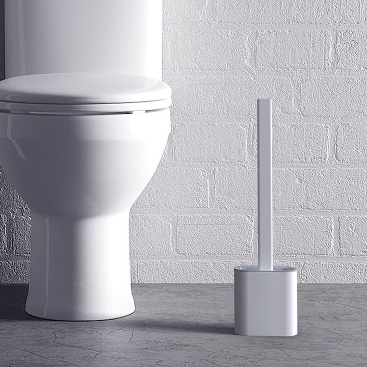 Chổi Cọ Nhà Vệ Sinh Cọ Rửa Toilet Bồn Cầu Bằng SiliCon Có Giá Đựng Dán Tường