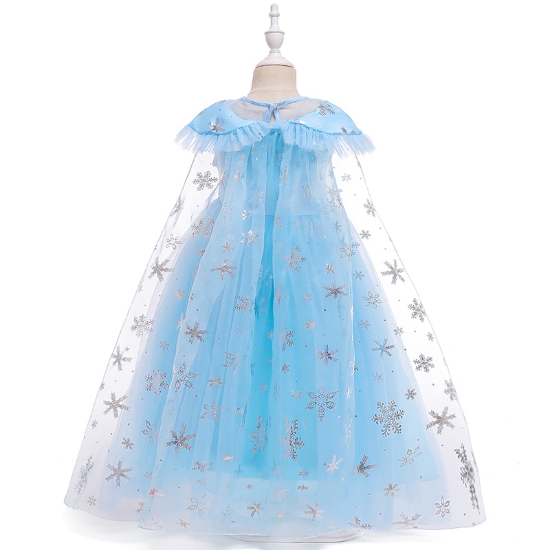 Đầm dự tiệc MQATZ màu xanh lam đính sequin cosplay công chúa cho bé gái