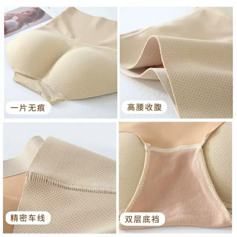 Quần độn mông cạp cao liền đệm,su thông hơi thoáng mát, tạo đường cong tự nhiên gợi cảm
