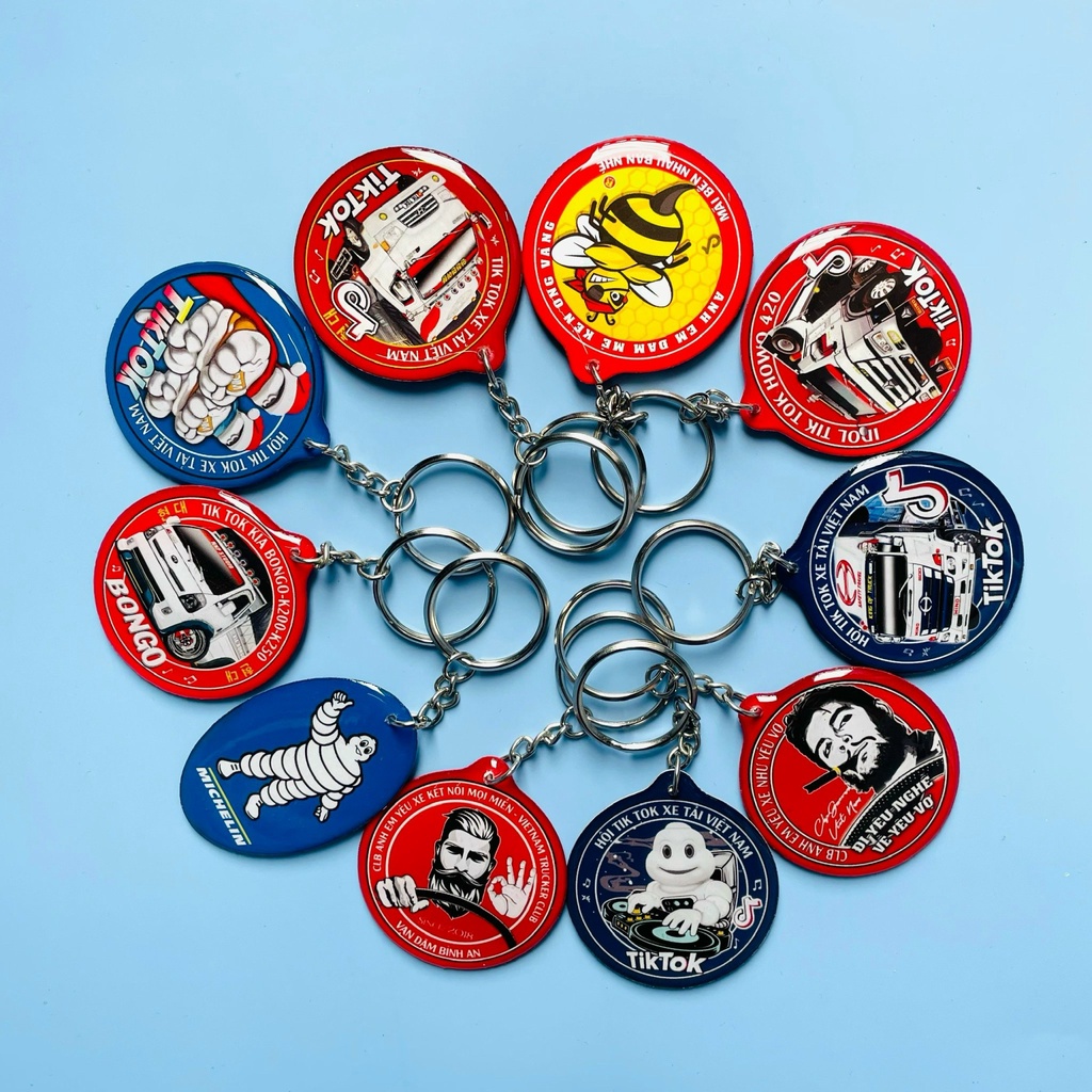 Combo Móc Khóa Xe tải các Hình, Móc khóa Kèn Ong vàng, CLB Yêu Xe