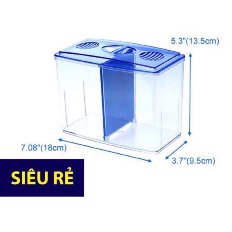 Bể Cá Guppy/Betta Đôi (mica siêu trong) Để Bàn Làm Việc-Phòng Nhỏ