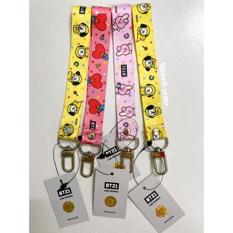 Dây đeo tay BT21 | Basic hand strap chính hãng (Sẵn Tata, Chimmy)