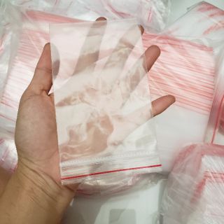 100g Túi zip (zipper) chỉ đỏ các size.