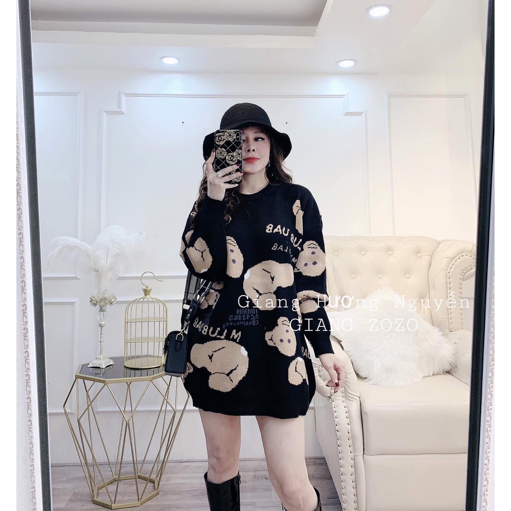 Áo hình gấu dáng dấu quần max xinh