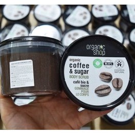 Tẩy da chết/Tẩy da chết body/Tẩy tế bào chết toàn thân Organic Shop Coffee 250ml sạch da, dễ tan, hương thơm dễ chịu