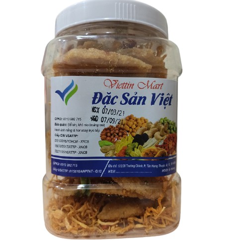 500G CƠM CHÁY LẮC KHÔ GÀ (đóng hũ) ( GIÒN NGON - ĐẬM VỊ) | VIETTIN MART