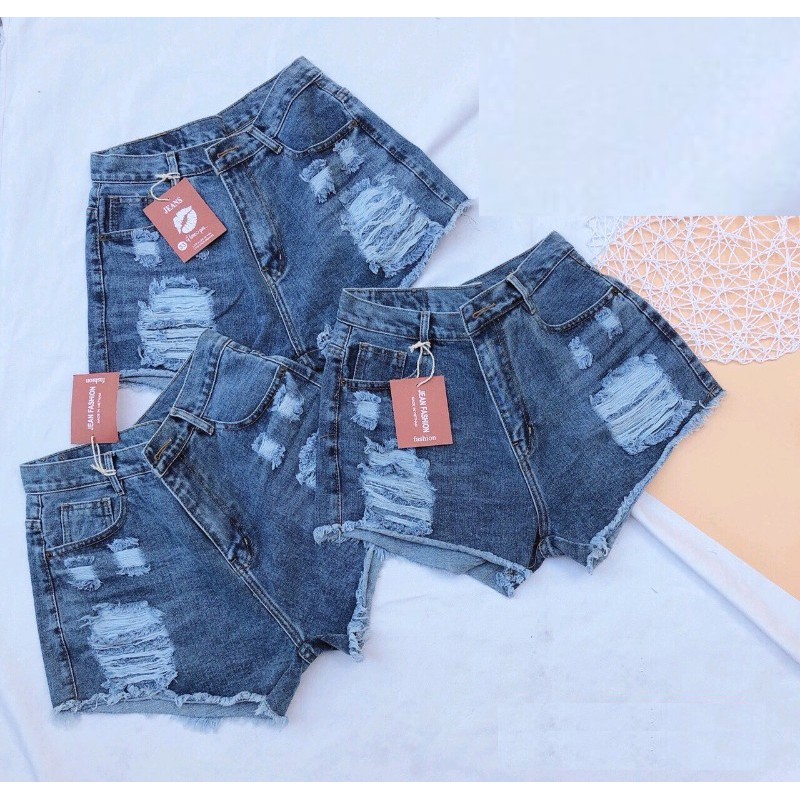 Quần short nữ cá tính wax rách
