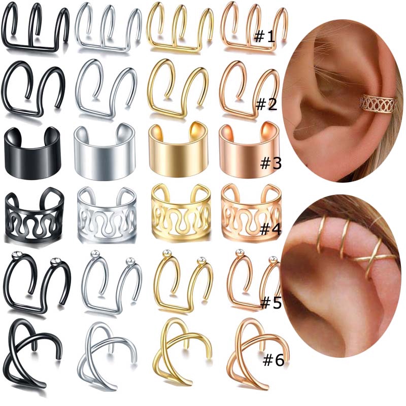 Đôi Bông Tai Giả Bằng Thép Không Gỉ 8mm