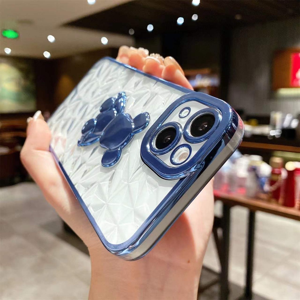 Ốp điện thoại trong suốt hình gấu thích hợp cho iPhone 13 Pro Max 13 13Pro 11 Pro Max 11 X XS XR Xs Max 7Plus 8Plus