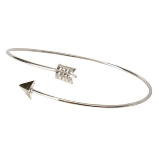 Simple Fashion Women Metal Punk Cuff Arrow Bangle Bracelet Jewelry