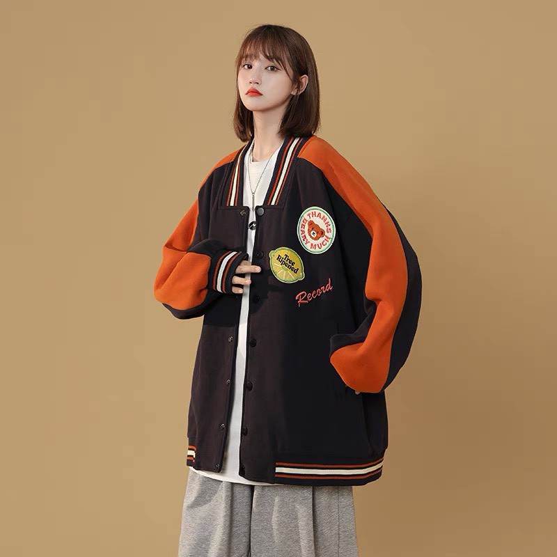 Áo khoác bomber kiểu dáng trẻ trung năng động vải nỉ ngoại hàng mới GKM