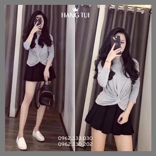 Quần giả váy xếp ly chất umi xuất dư