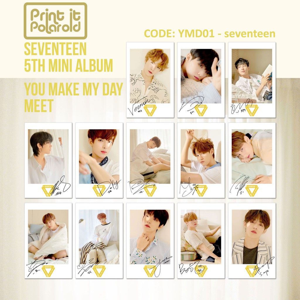 Thẻ Ảnh Nhóm Nhạc Seventeen You Make My Day Contents 13 + Ttd