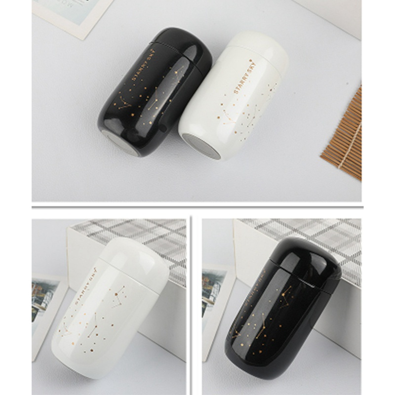 Bình nước giữ nhiệt mini 200ml họa tiết dễ thương cho bé