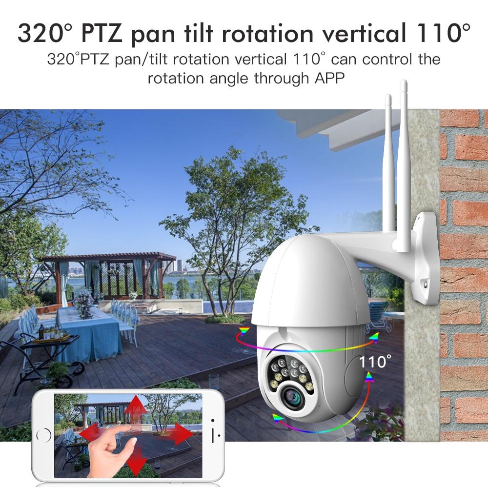 EVKVO - tầm nhìn ban đêm đầy đủ màu sắc - 4X Digital ZOOM - V380 PRO APP Rotate Outdoor Waterproof FHD 3MP Wireless WIFI PTZ IP Camera CCTV Two Way Audio Motion Detection Alarm Speed Dome Home Security Surveillance Camera