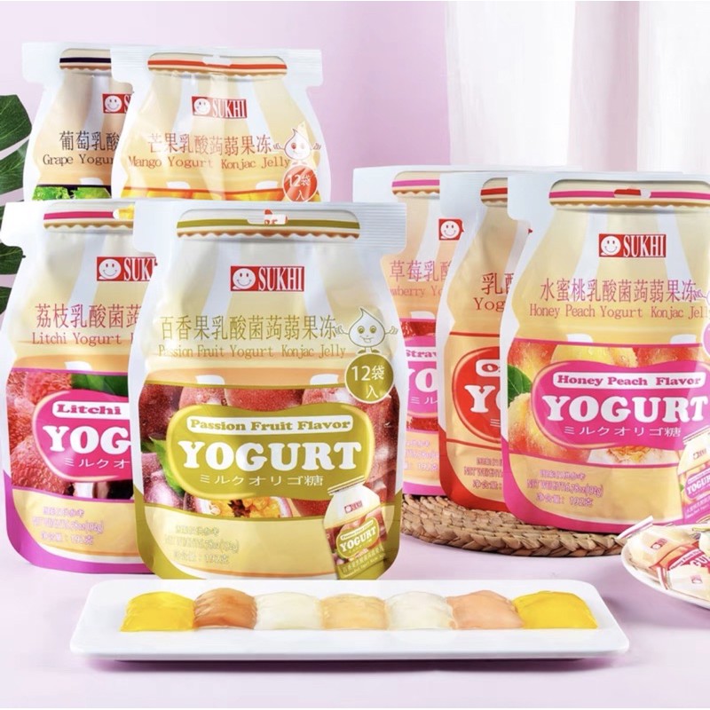 JELLY YOGURT SỮA CHUA, JELLY SỮA TRÁI CÂY