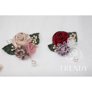 Hoa Cài Áo - hoa hồng cuộn cài áo - Hoa vải handmade