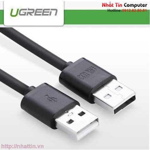 Cáp USB 2.0 chuẩn A 2 dầu dương M/M dài 3m Ugreen 30136 Chính hãng