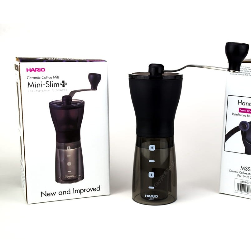 CỐI XAY CÀ PHÊ BẰNG TAY HARIO CERAMIC COFFEE MILL MINI-SLIM PLUS + MSS-1DTB